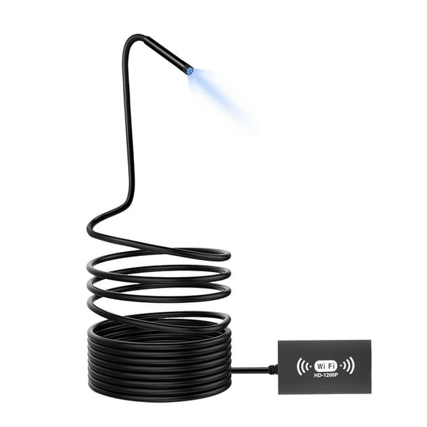 3.5M Hard Wire 2.0MP HD 8 LEDs Yellow 8mm Wireless Industrial Protable Endoscope Camera WiFi Inspection IP68 Waterproof Semi-Rigid Cable Borescope for iPhone/iPad/Android/PC 3.5M Hard Wire 2.0MP HD 8 LEDs Yellow 8mm Wireless Industrial Protable Endoscope Camera WiFi Inspection IP68 Waterproof Semi-Rigid Cable Borescope for iPhone/iPad/Android/PC